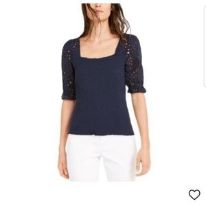 INC  Internacional concepts Blue Navy Blouse.